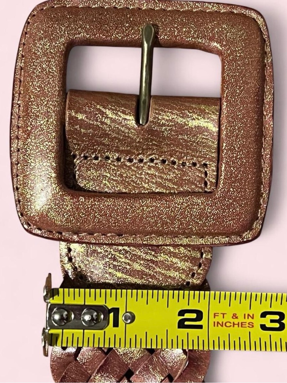 Braided Metallic Women's Belt - Picture 6 of 8